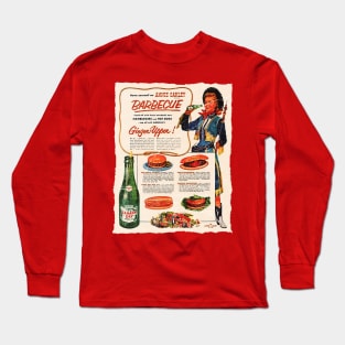 60s vintage ginger upper beer burger Long Sleeve T-Shirt